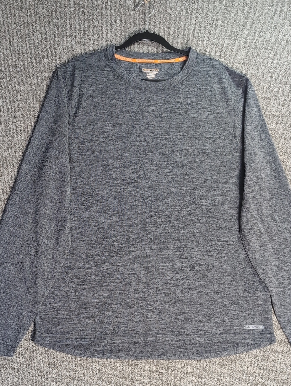 Omni-Wool Long Sleeve Base Layer Size XXL in Heathered Gray